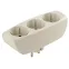 Тройник 3гн, c заземл, со шторками (сл. кость) (10/60/960) SP-3e-I