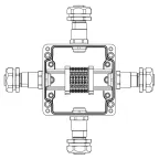 Взрывозащищенная клеммная коробка из полиэстера TBE-P-03-(6xCBC.2)-1xKAEPM2MHK-20(A)-1xKAEPM2MHK-20(B)-1xKAEPM2MHK-20(C)-1xKAEPM2MHK-20(D)1Ex e IIC Т5 Gb / Ex tb IIIC T95°C Db IP66 / КЗ
