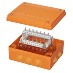                  Коробка пластиковая FS с кабельными вводами иклеммниками,IP55,240х190х90мм, 40р, 450V,6A,4мм.кв
               
