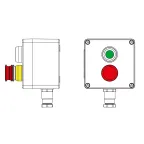                  Взрывозащищенный пост управления из полиэстера CPE-P-03-(1xP1G(11)-1xP6E(11))-1xKH2MHK(C)1Ex d e IIC Т5 Gb / Ex tb IIIC T95°C Db IP66 / КЗ
               