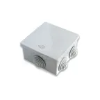 Коробка распределительная 80?80?40 6 муфт д26, IP44, открытой проводки, серый