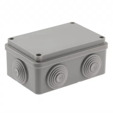 Коробка распаячная KORv-120-80-50-6g открытой установки на винтах 6 гермовводов IP55