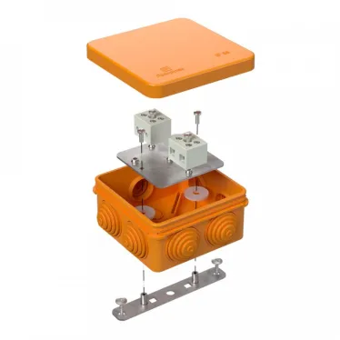 Коробка огнестойкая для о/п 40-0210-FR6.0-4 Е15-Е120 80х80х40 RAL2004 Промрукав (44 шт/уп)