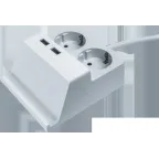 Удлинитель бытовой с заземлением 2 USB, подставка для телефона, 1,5м