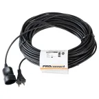 Удлинитель-шнур ПВС 2х0,75, 30м, б/з, 6А, 1300Вт, IP20, черный