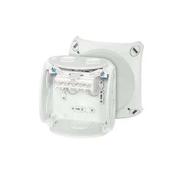 Коробка клеммная 104х104х70 мембраны 5-пол. 0.75-4 кв.мм серая РР IP66