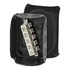 Коробка клеммная 5 положений до 16мм2 130х180х77 IP66/67 черная стойкая к УФ