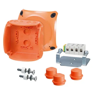 Коробка клеммная 5 положений до 4мм2 104х104х70мм IP65 пожаростойкая Hensel