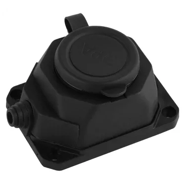 Колодка каучук с/з 1гн 16A IP44 черная K-1e-B-IP44