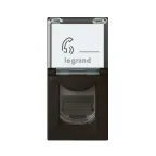                  Розетка RJ 45 Mosaic категория 6 - FTP - 1 модуль - матовая черная
               