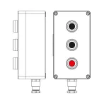                  Взрывозащищенный пост управления из полиэстера CPE-P-04-(2xP1B(11)-1xP1R(11))-1xKH2MHK(C)1Ex d e IIC Т5 Gb / Ex tb IIIC T95°C Db IP66/КЗ
               