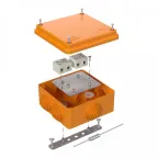 Коробка огнестойкая для о/п 40-0300-FR6.0-4-П Е15-Е120 с термопредохранителем 100х100х50 RAL2004 Промрукав (17 шт/уп)