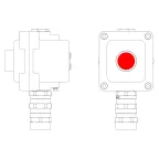                  Взрывонепроницаемый пост управления из алюминия LCSD-01-B-MC-P1R(11)x1-PCMB-KA3MHK
               