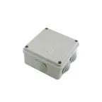 Коробка распределительная 100?100?50 6 муфт д32, крышка на винтах, IP55, открытой проводки, серый