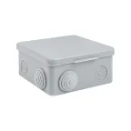 Коробка распределительная КМР-030-031 с крышкой (85х85х40) для прямого монтажа 8 мембр. вводов серая IP55 розн. стикер EKF