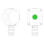                  Взрывонепроницаемый пост управления из алюминия LCSD-01-B-MC-P1G(11)x1-PCMB-KAEPM3MHK-20
               