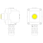                  Пост управления взрывонепроницаемый из алюминия LCSD-01-B-MC-L1Y(220)x1-PCMB-KA3MHK
               