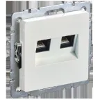                  BRITE Розетка компьютерная двойная кат.5E RJ45 РК10-2-БрЖ жемчуг
               