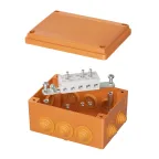                  Коробка пластиковая FS с кабельными вводами и клеммниками IP56 150х110х70мм 5р 450V 30A 16мм.кв
               