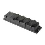                  Роз. четырехмест. с защит. крышками каучуковая 230В 2P+PE 16A IP44 DIY
               