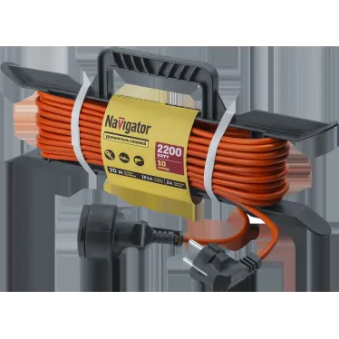 Удлинитель силовой NPE-F-20-E-3x1 на рамке c/з 20м ПВС 3х1 2200 Вт IP44