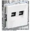 BRITE Розетка компьютерная двойная RJ45 кат.6 РК11-2-БрБ белый IEK