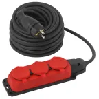                  Удлинитель силовой UK-3e-3x1,5-20m-IP44(KG) с заземлением 3 розетки каучук 20м КГ 3х1,5мм2 IP44
               