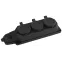 Колодка каучуковая с/з 3гн 16A IP44 черная K-3e-B-IP44