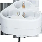 Разветвитель Navigator 94 693 NAD-S-3E-WH 3 гнезда треугольник с заземлением