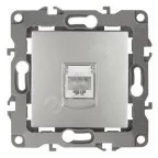 Розетка информационная RJ45, Эра12, алюминий, 12-3107-03
