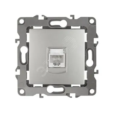 Розетка информационная RJ45, Эра12, алюминий, 12-3107-03