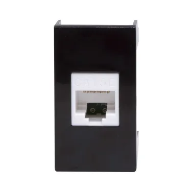 Розетка RJ-45 категория 5E Viva 1 модуль черная
