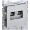 BRITE Розетка компьютерная двойная RJ45 кат.5E РК10-2-БрА алюминий