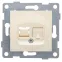 Розетка компьютерная RJ45 Ugra, механизм, одинарный, бежевый