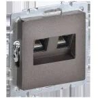                  BRITE Розетка двойная RJ11+RJ45 кат.5E РК/Т12-БрТБ темная бронза
               