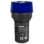                  Лампа коммутационная ЛК-22 ADDS диам. 22мм LED синяя 220В AC
               