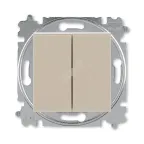                  Переключатель двухклавишный Levit кофе макиато / белый
               