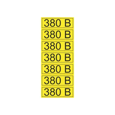 Наклейка знак электробезопасности ''380 В '' 35х100 мм (7шт на листе), REXANT
