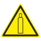 Знак W 19 ''Газовый баллон'' 200х200 мм, пленка самоклеящаяся самоклеющаяся ГОСТ Р 12.4.026-2015