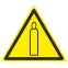 Знак W 19 ''Газовый баллон'' 150х150х150 мм, пластик ГОСТ Р 12.4.026-2001