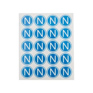 Наклейка знак электробезопасности ''N '' d - 20 мм (20шт на листе), REXANT