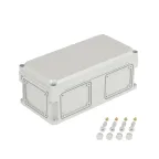                  Корпус IP66/IP67, 400х200х160 мм, без МП, с фланцами, непрозрачная крышка H- 35 мм
               