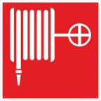 Знак F 02 ''Пожарный кран'' 150х150 мм, пленка самоклеящаяся ГОСТ Р 12.4.026-2001