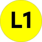Наклейка L1 d-20мм PROxima