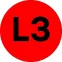 Наклейка L3 d-20мм PROxima