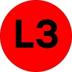                  Наклейка L3 d-20мм PROxima
               