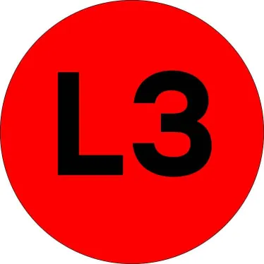 Наклейка L3 d-20мм PROxima