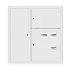 Щит этажный 3 кв. RAL9003 со слаботочным отсеком слева (1000х950х160) PROxima