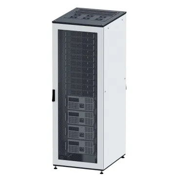 Шкаф собранный напольный 19'' IT-CQE. 47U 800х1000 двери перф/перф. RAL7011/7035