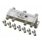Делитель ТВ краб x 6 + 7шт. F BOX 5-1000 МГц Silver,